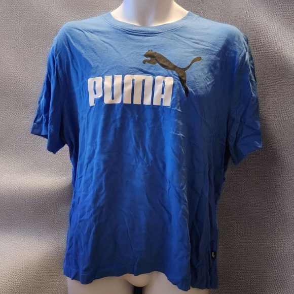PUMA Men's Vibrant Blue Tee Size XL - Picture 1 of 3
